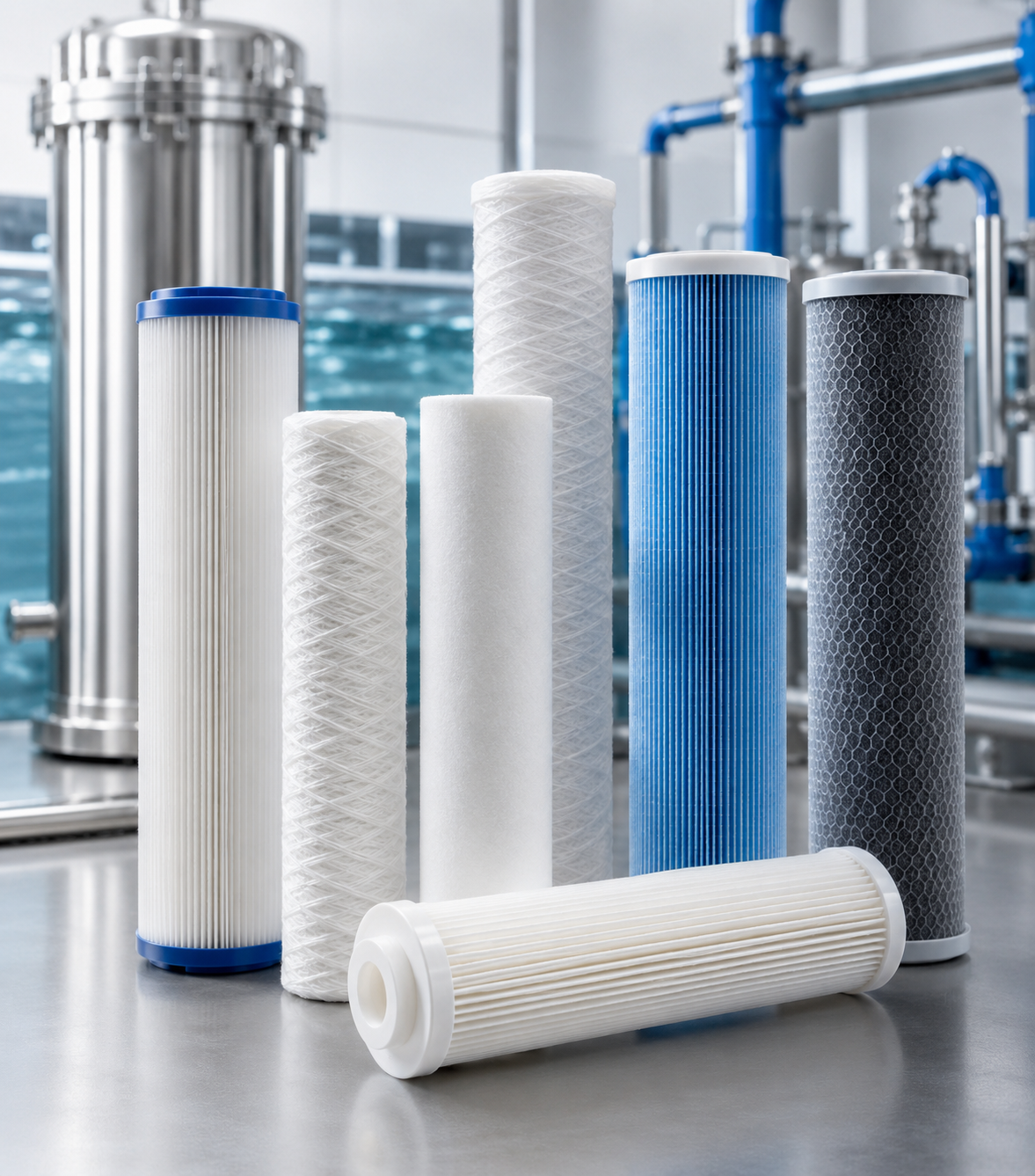 Berbagai jenis filter cartridge industri
