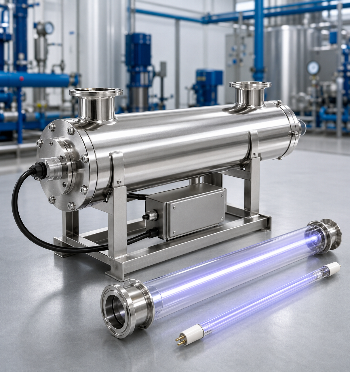 Unit ultraviolet untuk sterilisasi air